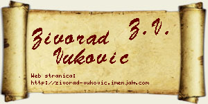 Živorad Vuković vizit kartica